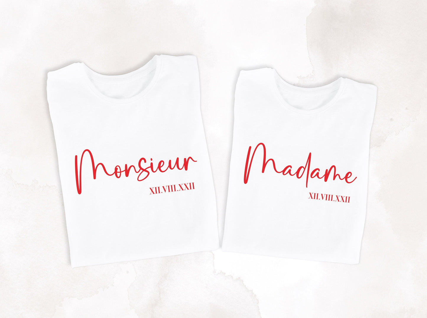 T-shirt de couple assorti, T-shirt mariage, Cadeau de mariage personnalisé