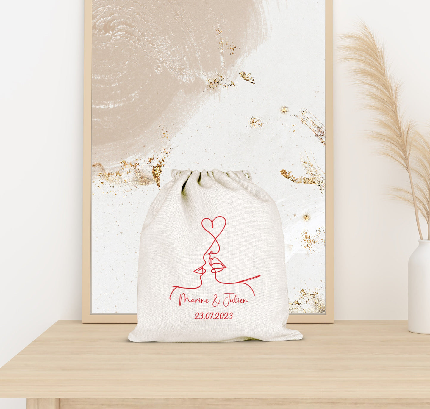 Pochon mariage, Cadeau invité mariage, Cadeau témoin