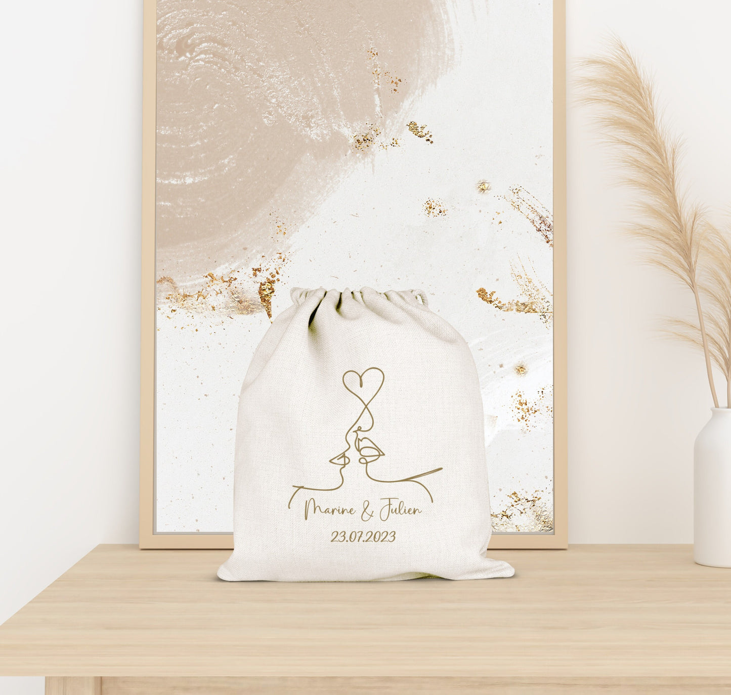 Pochon mariage, Cadeau invité mariage, Cadeau témoin