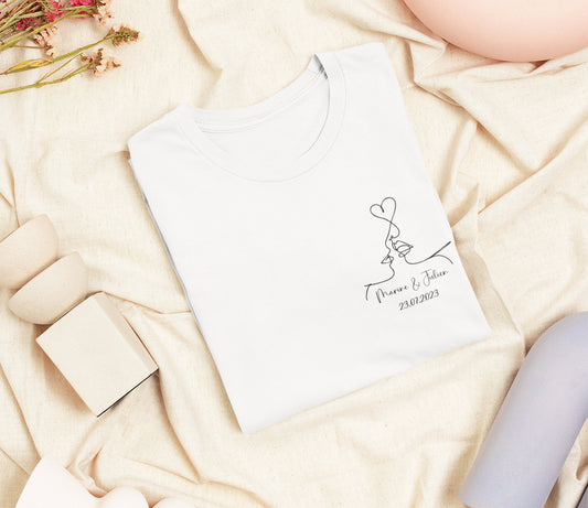 T-shirt de couple assorti Mr et Mme, T-shirt couple mariage