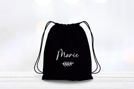Sac à dos à cordon, Sac à dos personnalisé prénom, Sac à dos enfant,