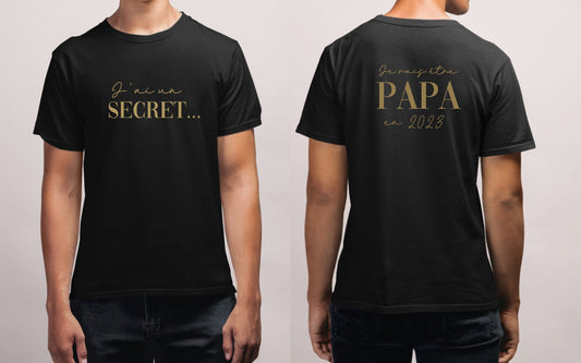 T-shirt annonce grossesse papa, Bientôt papa, Idée cadeau naissance, Annonce grossesse