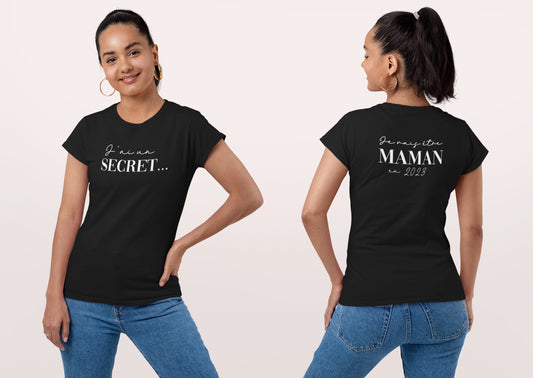 T-shirt annonce grossesse maman, Bientôt maman, Annonce grossesse