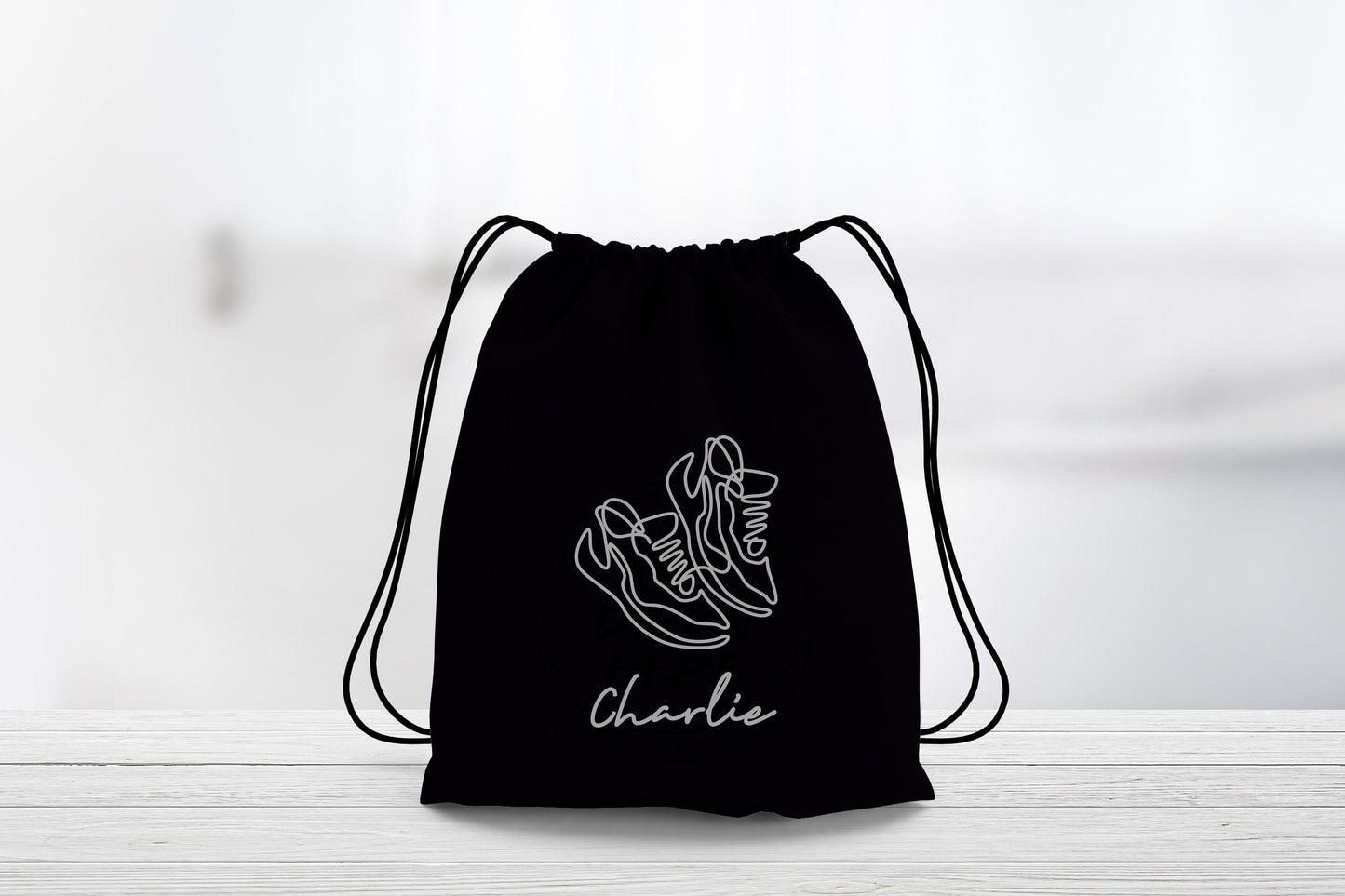 Sac à dos à cordon, Sac à dos personnalisé prénom, Sac chaussures