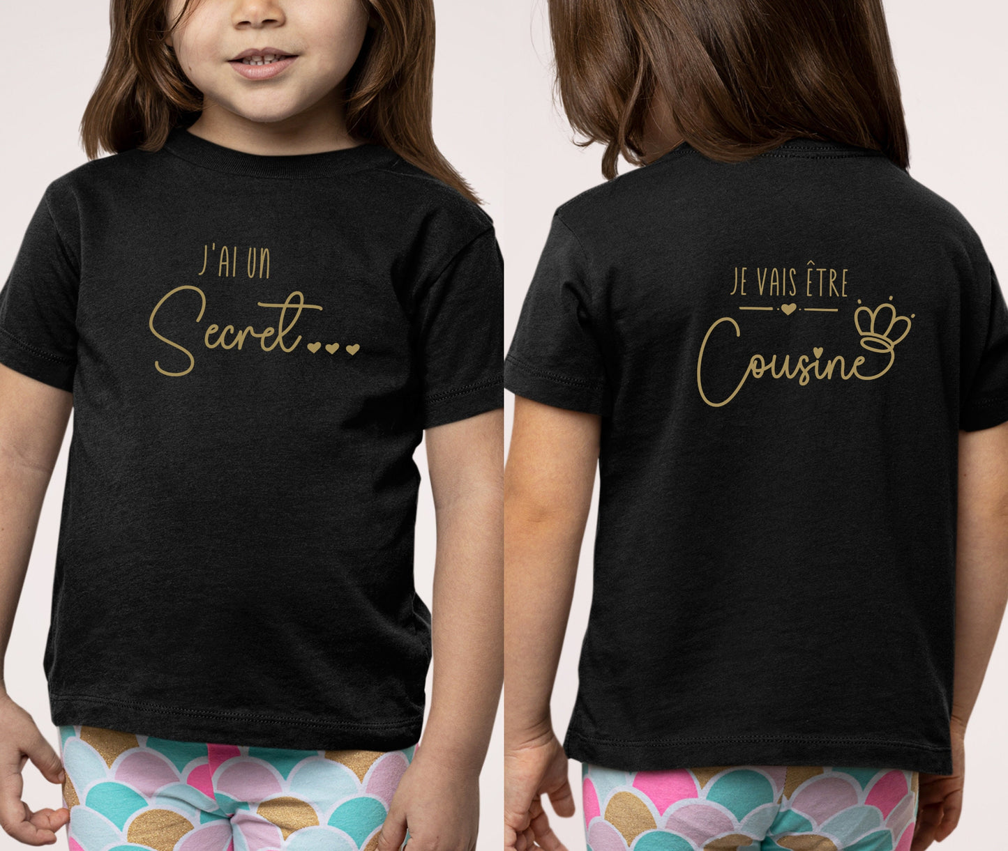 T-shirt future cousine, Annonce grossesse, Bientôt cousine, T-shirt enfant, Je vais être cousine