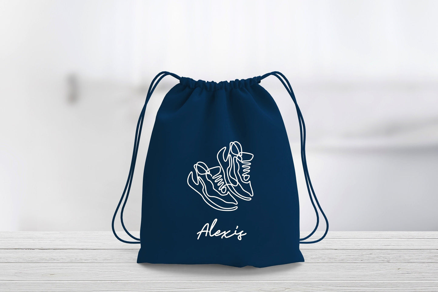 Sac à dos à cordon, Sac à dos personnalisé prénom, Sac chaussures