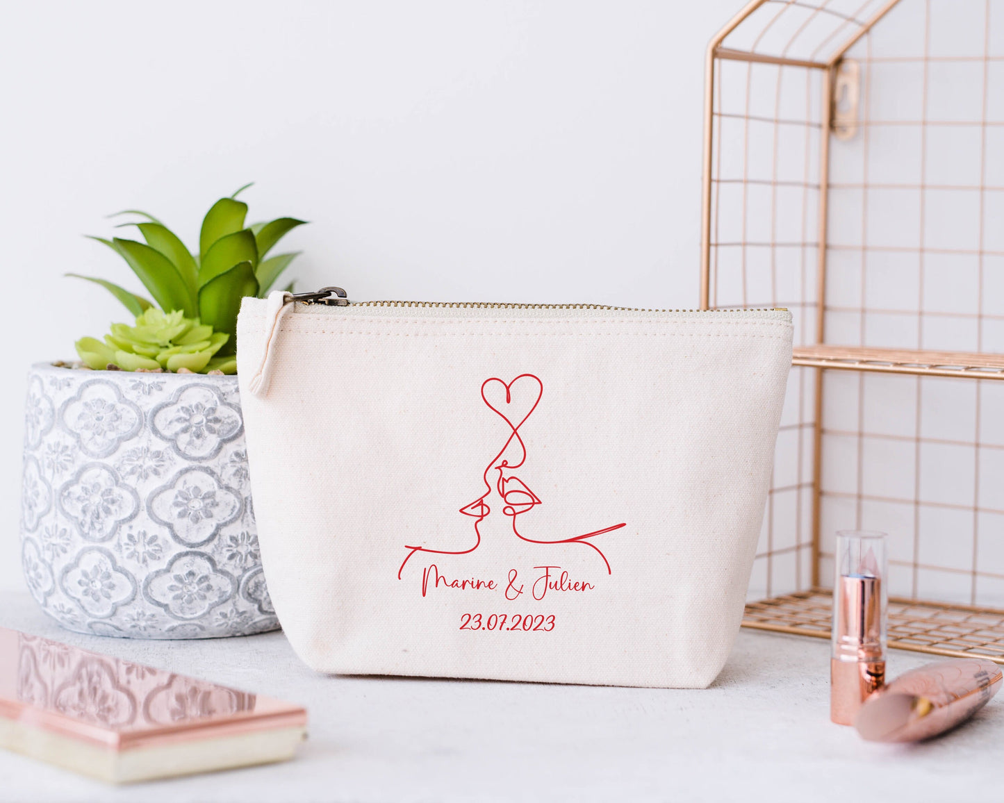 Trousse de mariage, Cadeau mariage personnalisé, Accessoire mariée