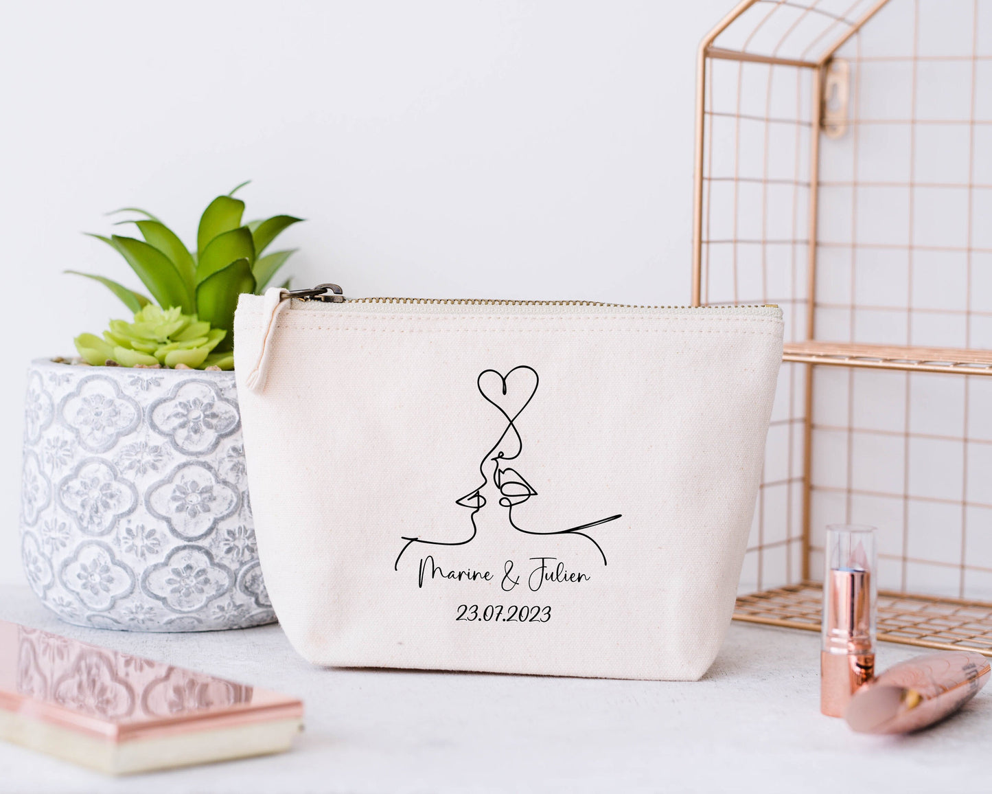 Trousse de mariage, Cadeau mariage personnalisé, Accessoire mariée