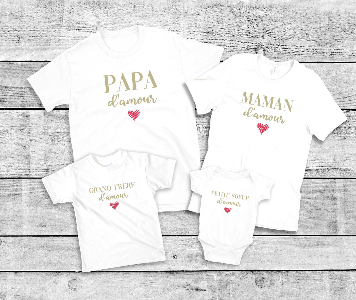 T-shirt famille assorti, Ensemble famille, Cadeau famille