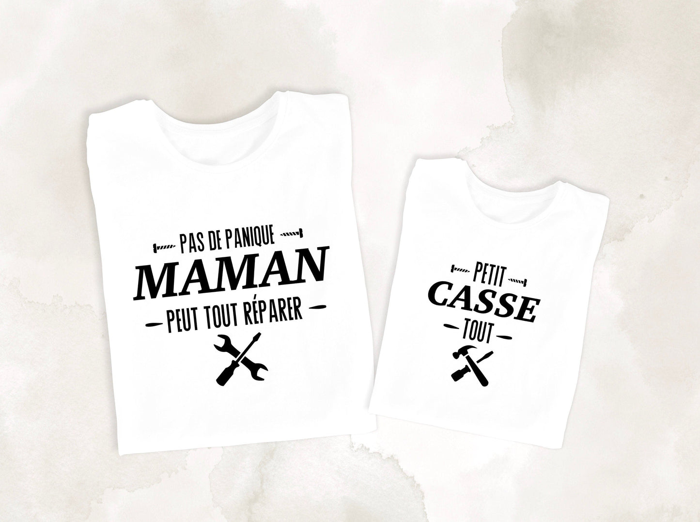 T-shirt maman, T-shirt famille personnalisé, T-shirt assortis