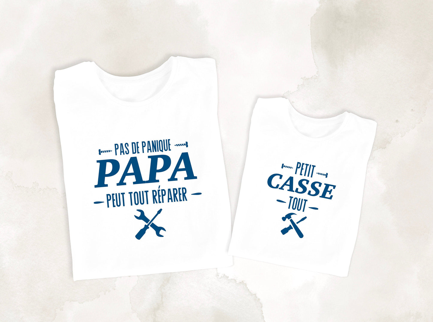 T-shirt papa, T-shirt famille personnalisé, T-shirt assortis