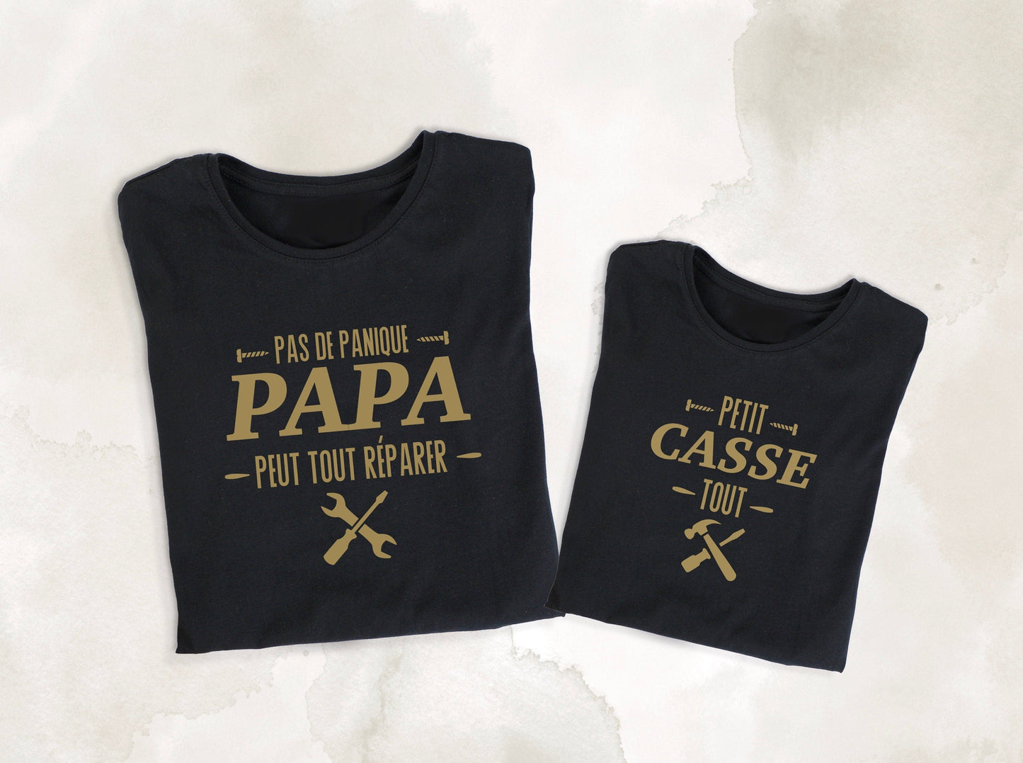 T-shirt papa, T-shirt famille personnalisé, T-shirt assortis