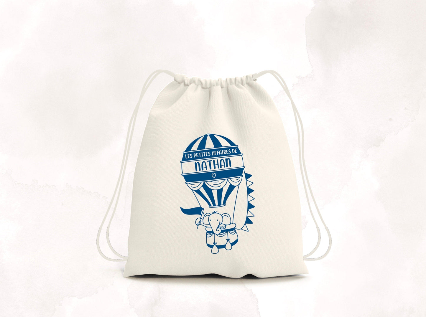 Sac à dos enfant personnalisé avec prénom, Sac à dos à cordon