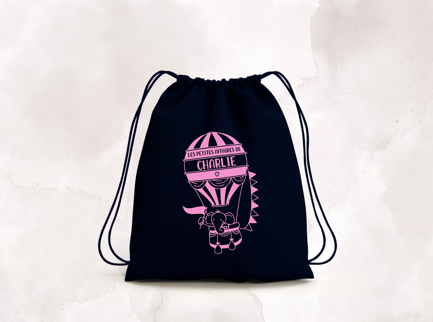 Sac à dos enfant personnalisé avec prénom, Sac à dos à cordon