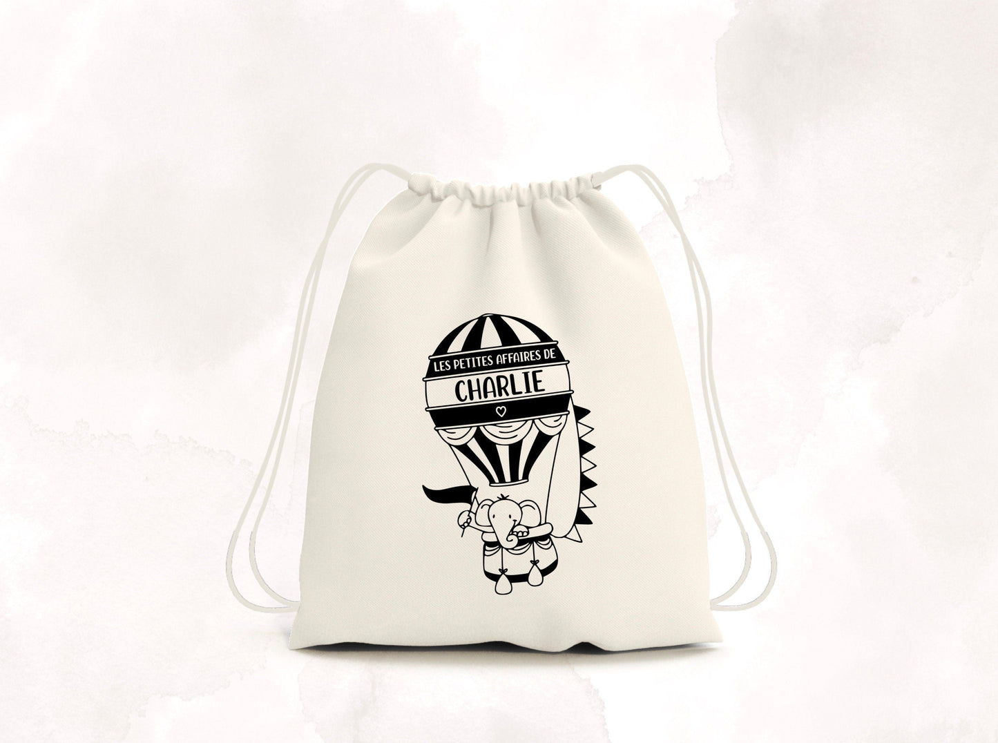 Sac à dos enfant personnalisé avec prénom, Sac à dos à cordon
