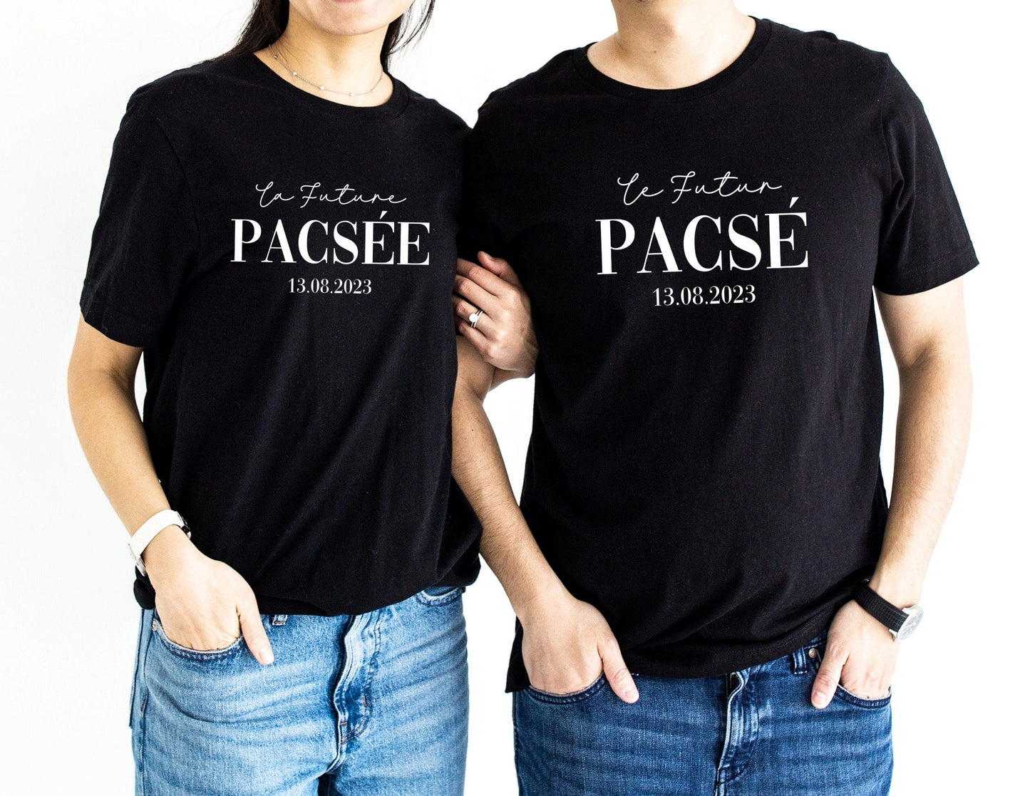 T-shirt de couple assorti, Couple Pacsé, Cadeau Pacs, Futur Pacsé