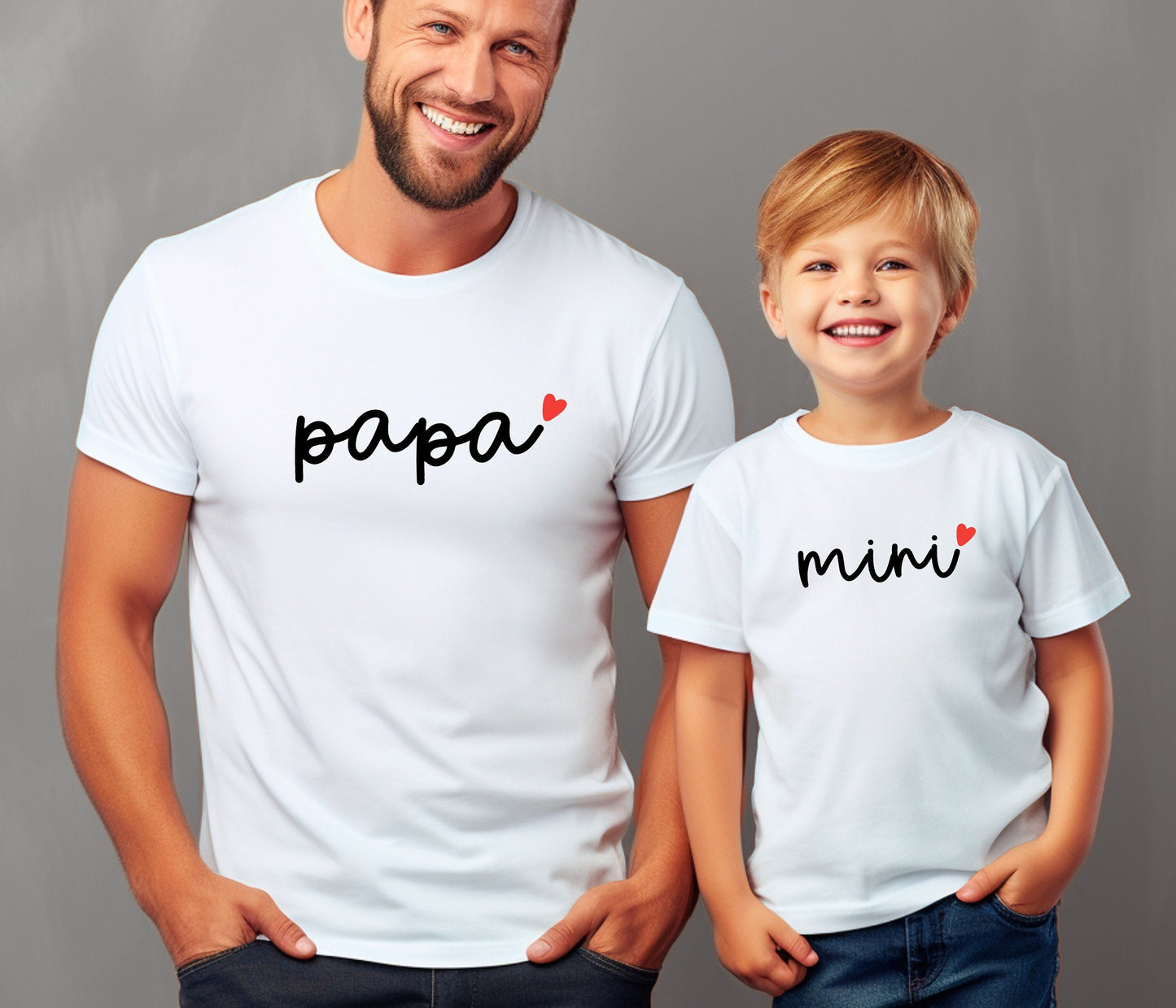 T-shirt pour père et fils, T-shirt famille, T-shirt papa fils, T-shirt papa fille, Cadeau fête des pères