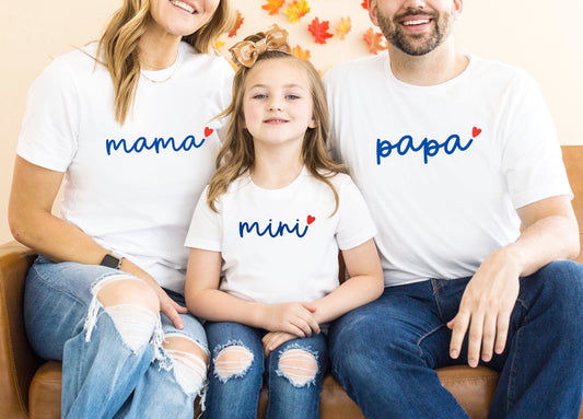 T-shirt famille assorti, Ensemble famille