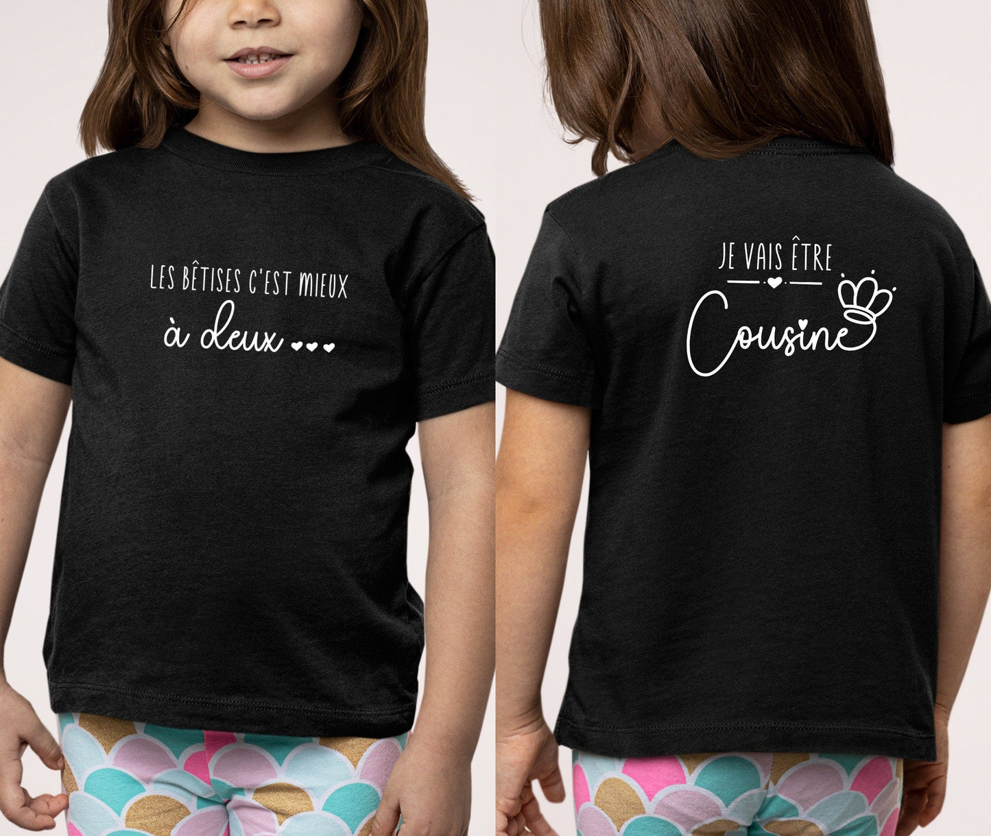 T-shirt future cousine, Annonce grossesse, Bientôt cousine, T-shirt enfant, Je vais être cousine
