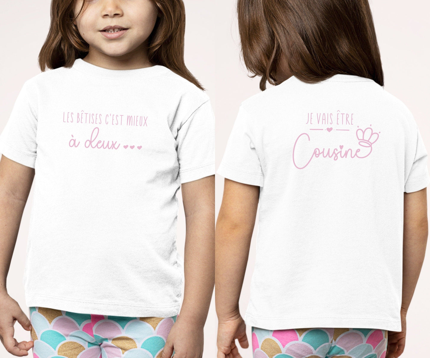 T-shirt future cousine, Annonce grossesse, Bientôt cousine, T-shirt enfant, Je vais être cousine