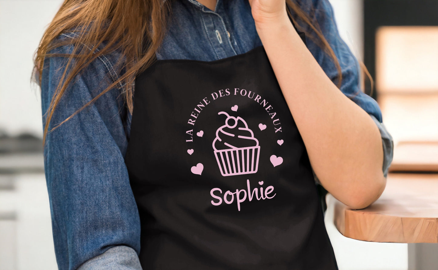 Tablier de cuisine personnalisé avec prénom, Cadeau de cuisine