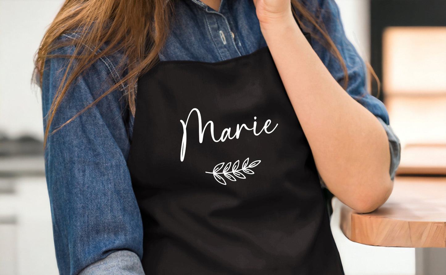 Tablier de cuisine personnalisé avec prénom, Cadeau de cuisine, Cadeau fête des pères, Cadeau fête des mères