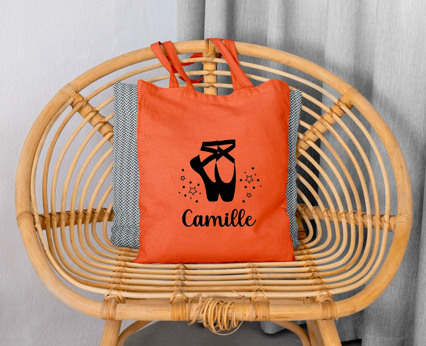 Sac Ballerine Personnalisé, Cadeau Danseuse, Tote Bag Coton, Sac personnalisable