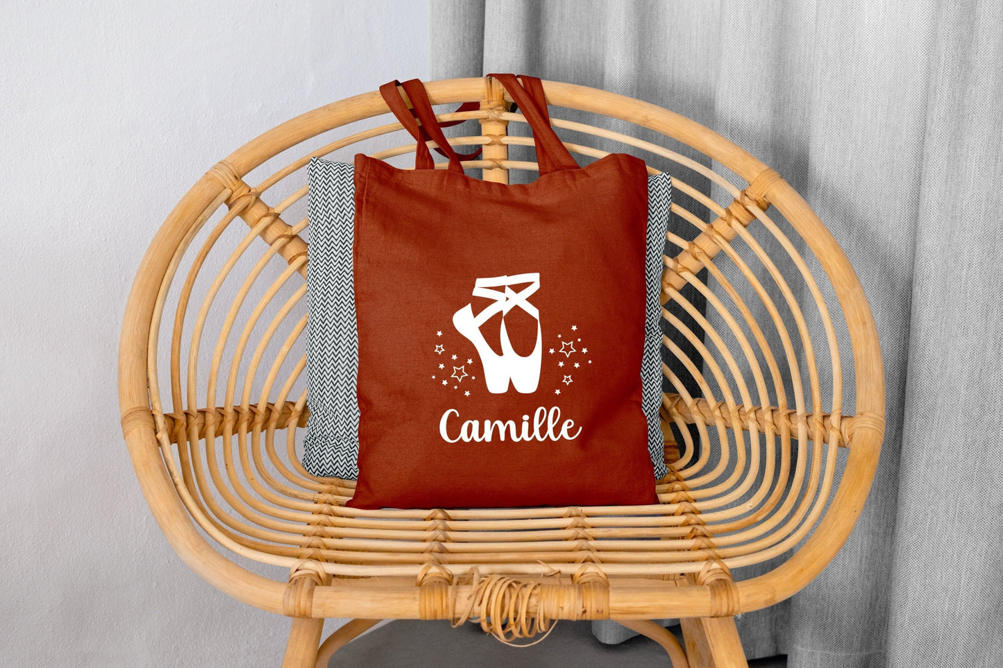 Sac Ballerine Personnalisé, Cadeau Danseuse, Tote Bag Coton, Sac personnalisable