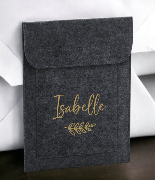 Housse personnalisé en feutrine, Housse tablette, Etui liseuse