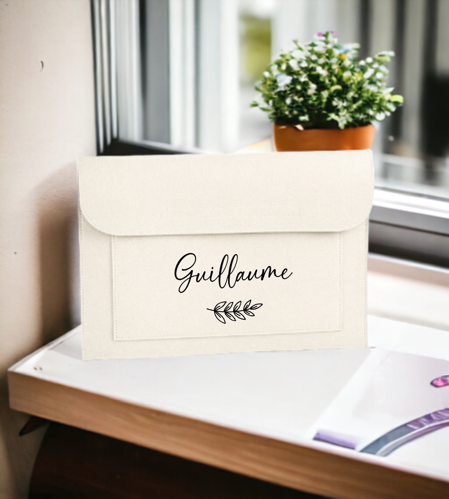 Housse personnalisé en feutrine, Housse ordinateur, Porte-documents, Pochette en feutre