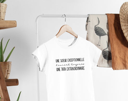 T-shirt annonce grossesse, Bientôt Tata, Idée cadeau naissance