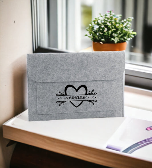 Housse personnalisé en feutrine, Housse ordinateur, Porte-documents, Pochette en feutre