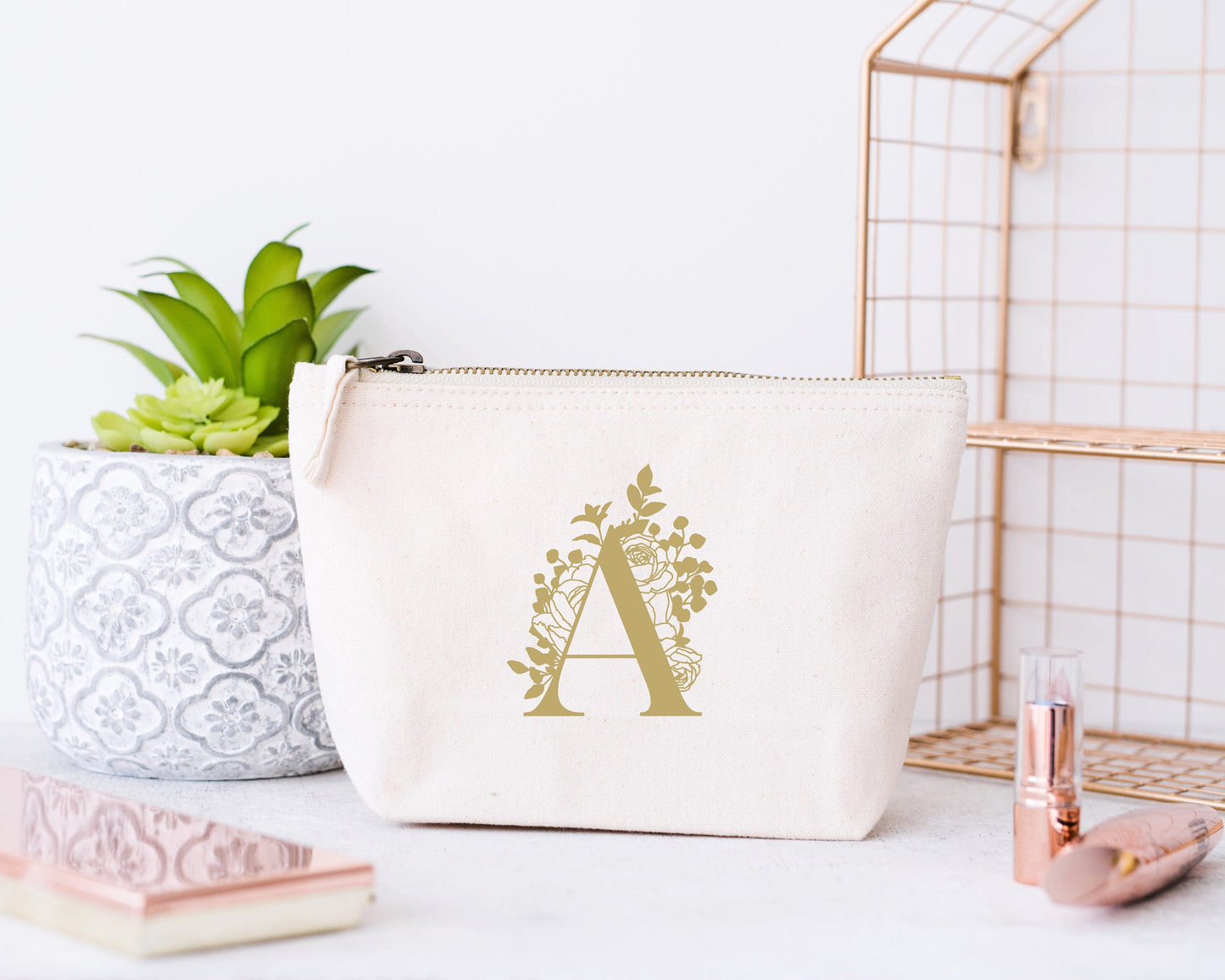 Trousse de maquillage personnalisée, Cadeau marraine, Idée cadeau maman personnalisé