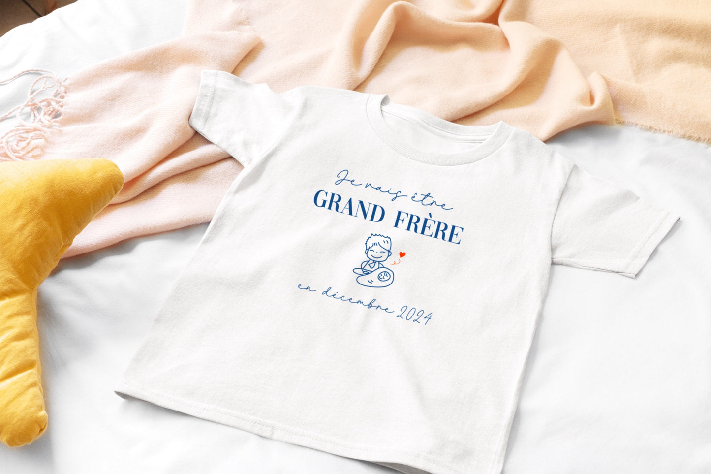 T-shirt futur grand frère, Annonce grossesse, Bientôt grand frère, T-shirt enfant je vais être grand frère