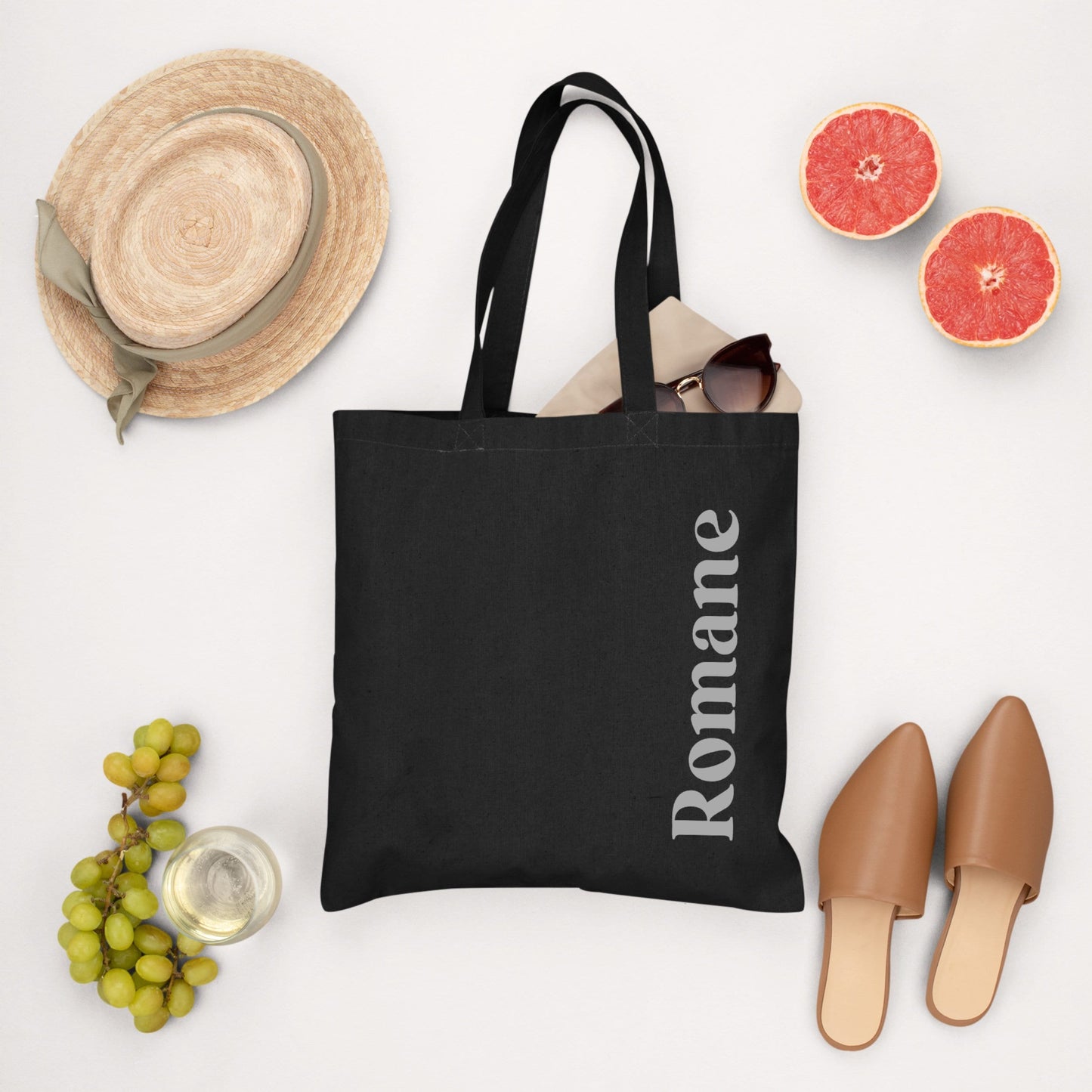 Tote bag prénom, Sac en tissu personnalisé