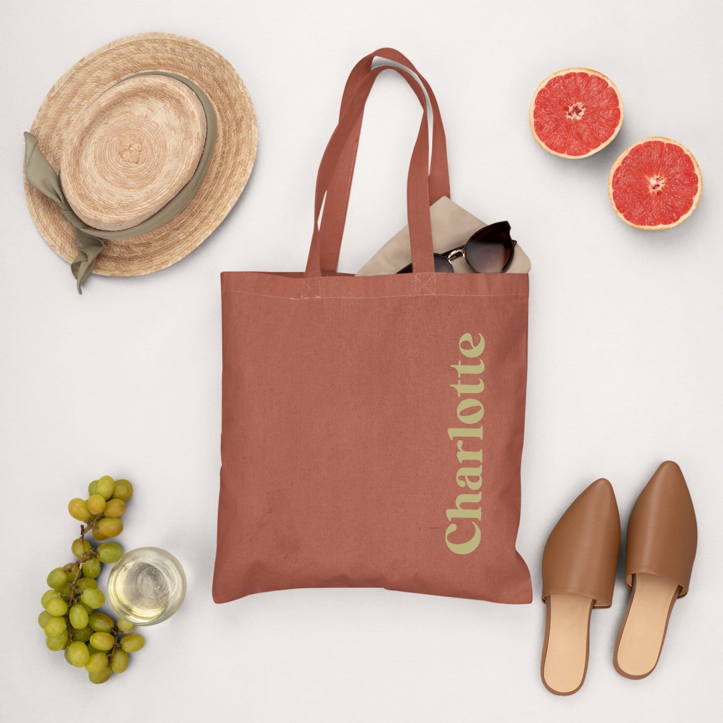 Tote bag prénom, Sac en tissu personnalisé