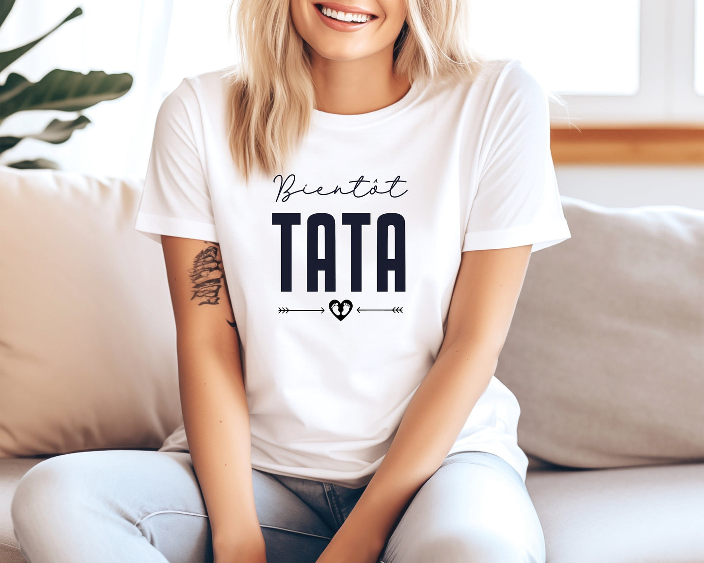 T-shirt annonce grossesse, Bientôt Tata, Idée cadeau naissance