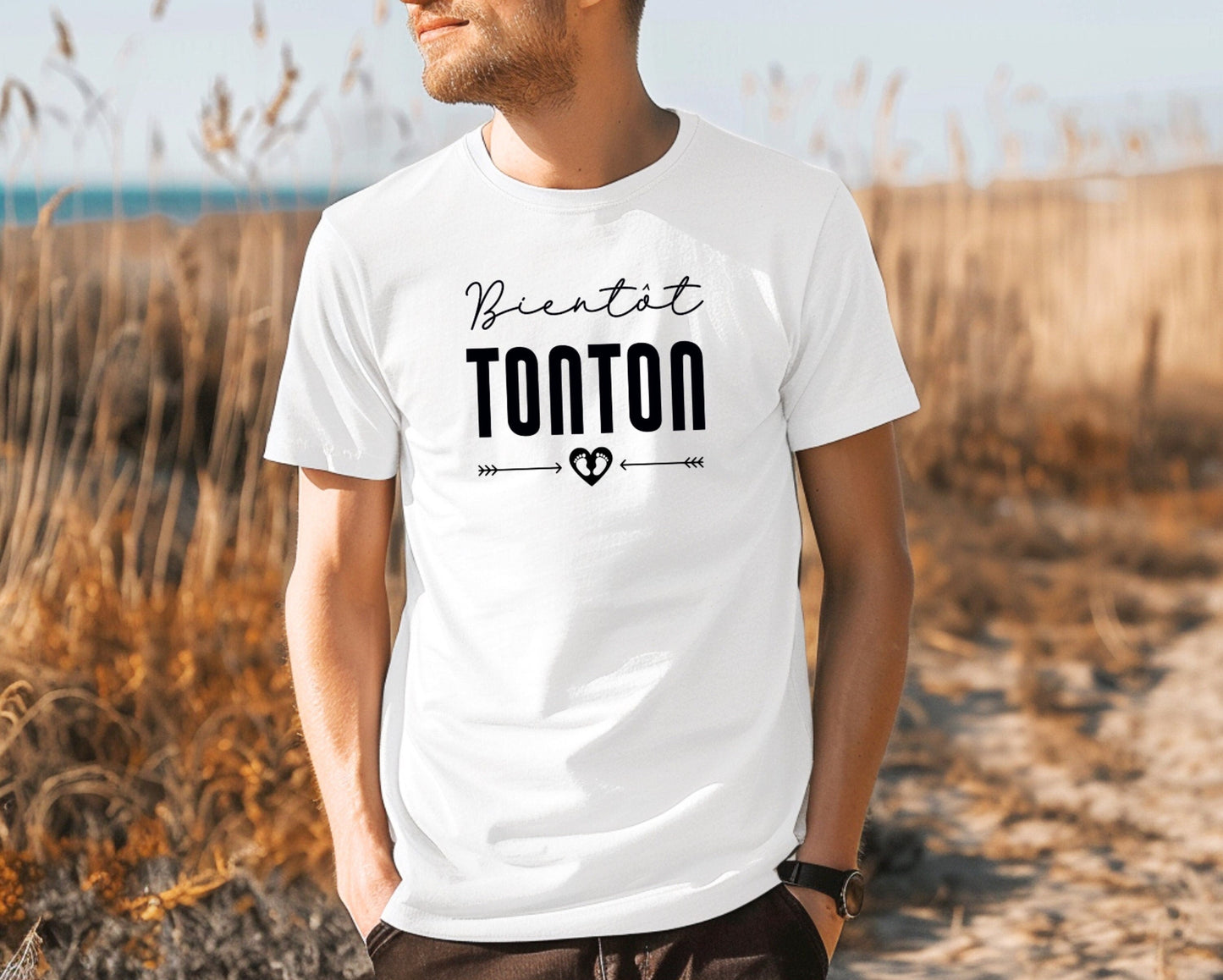 T-shirt annonce grossesse, Bientôt Tonton, Idée cadeau naissance