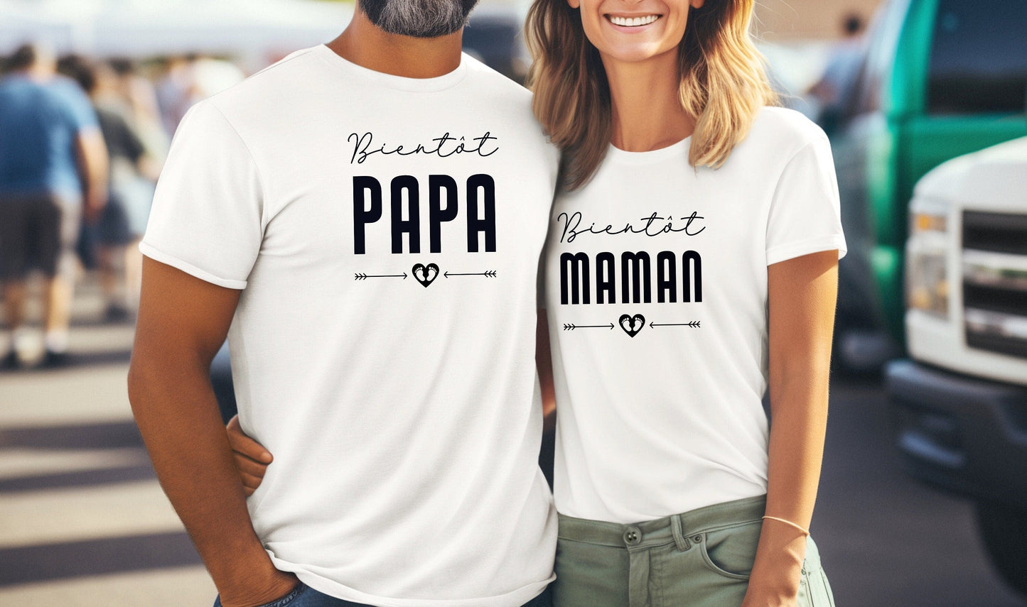 T-shirt annonce grossesse, Futur parents, Annonce grossesse parents