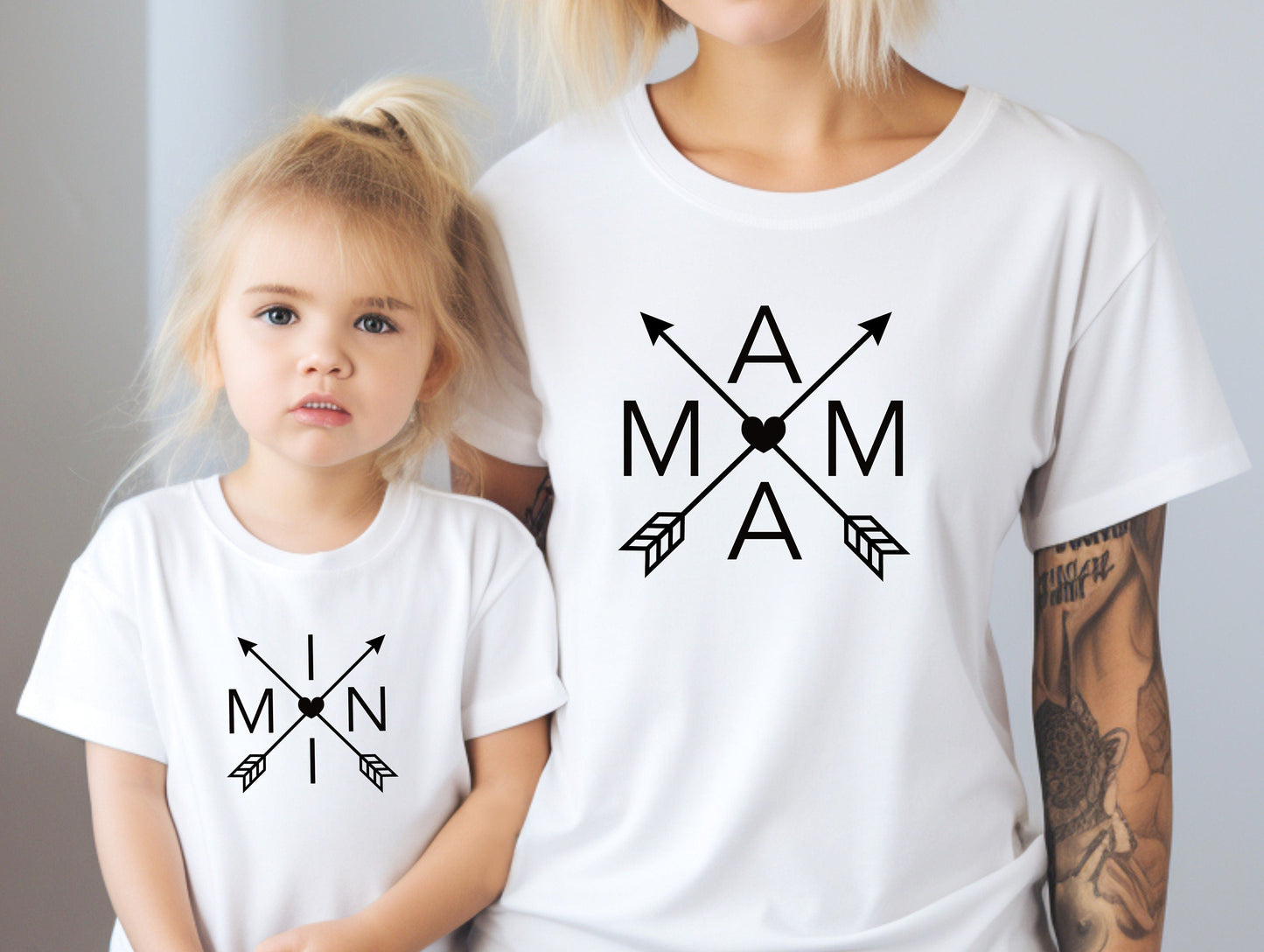 T-shirt maman, Cadeau famille, Cadeau personnalisé maman, T-shirt assorti