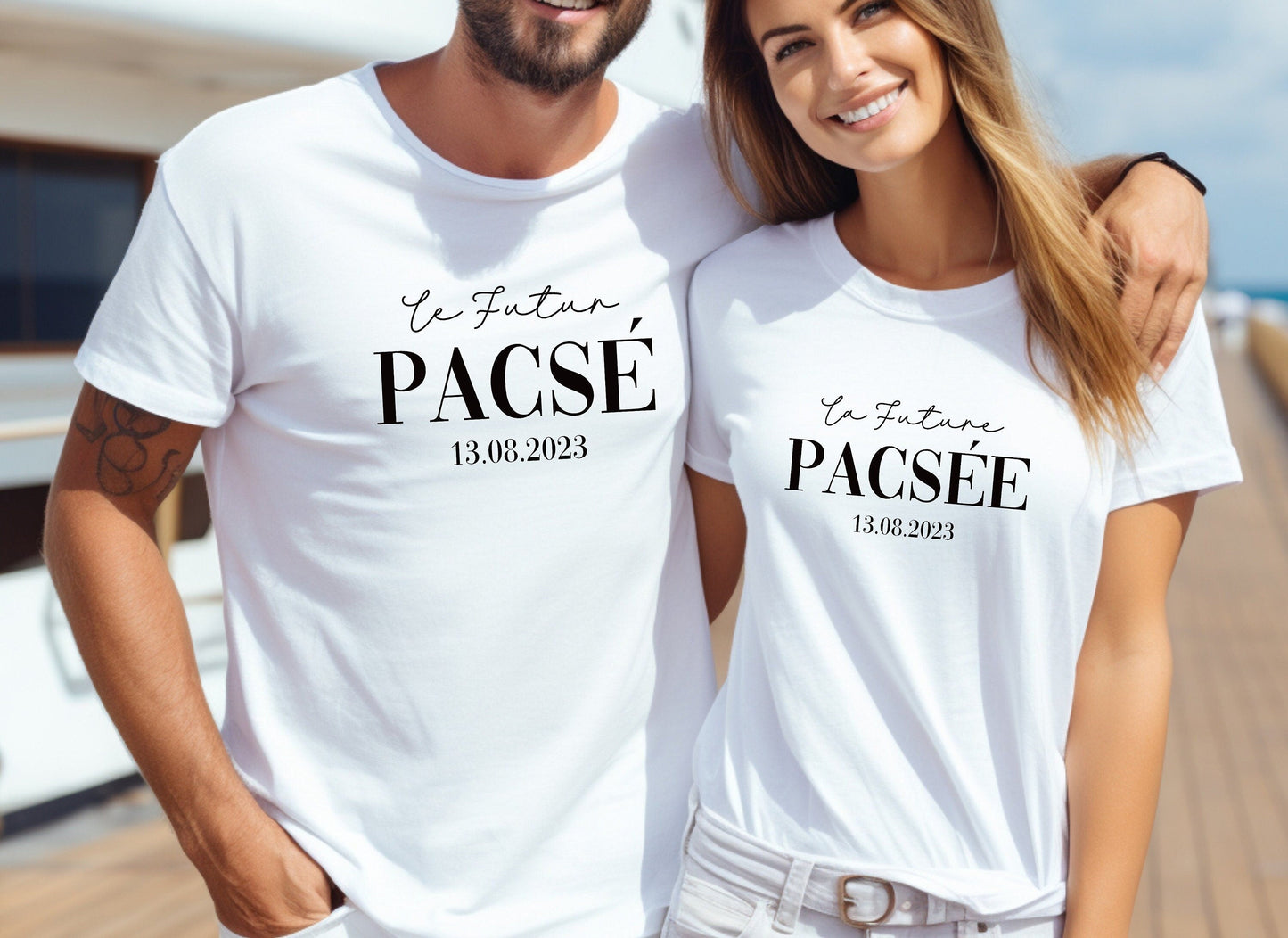 T-shirt de couple assorti, Couple Pacsé, Cadeau Pacs, Futur Pacsé