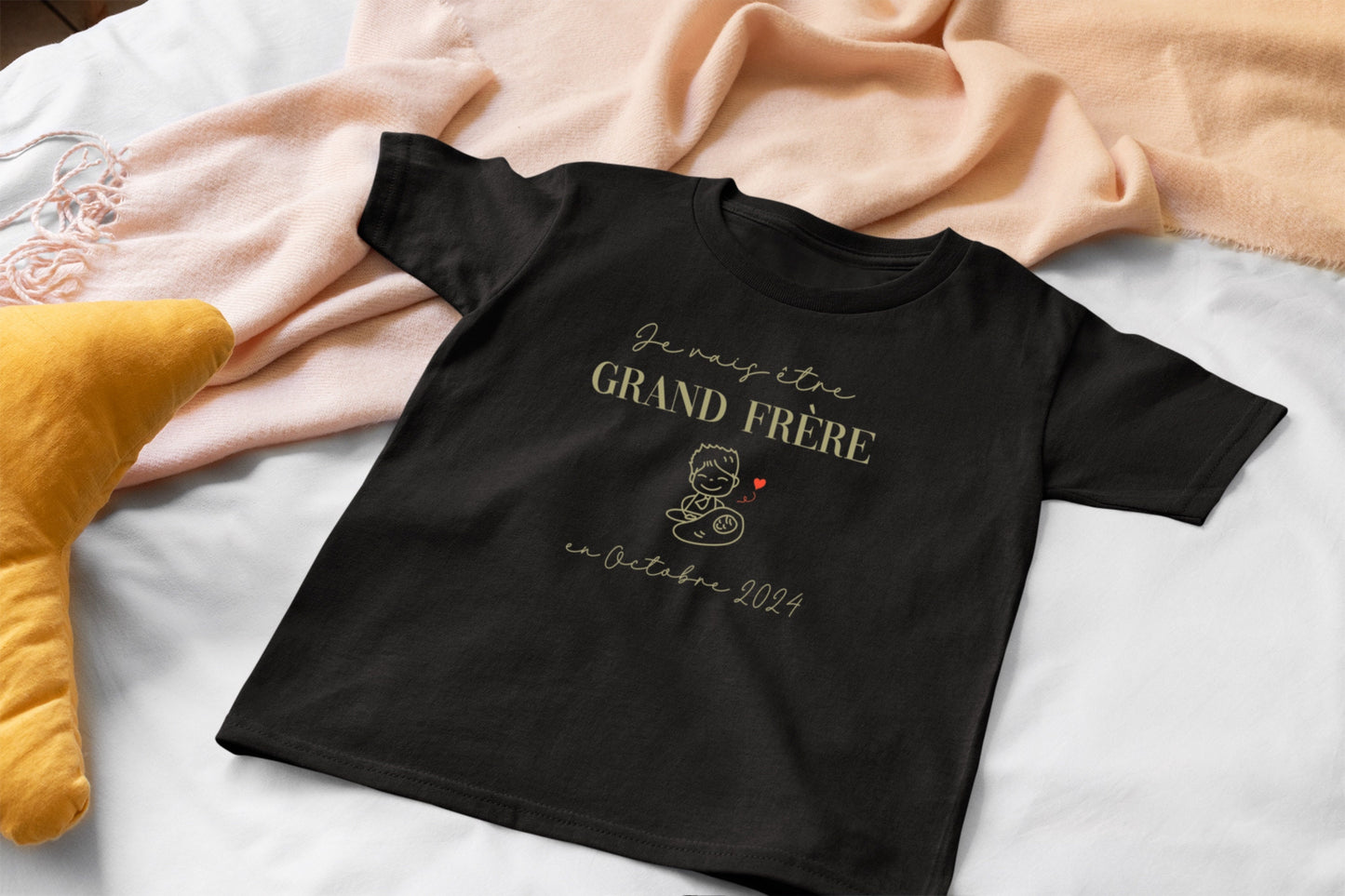 T-shirt futur grand frère, Annonce grossesse, Bientôt grand frère, T-shirt enfant je vais être grand frère