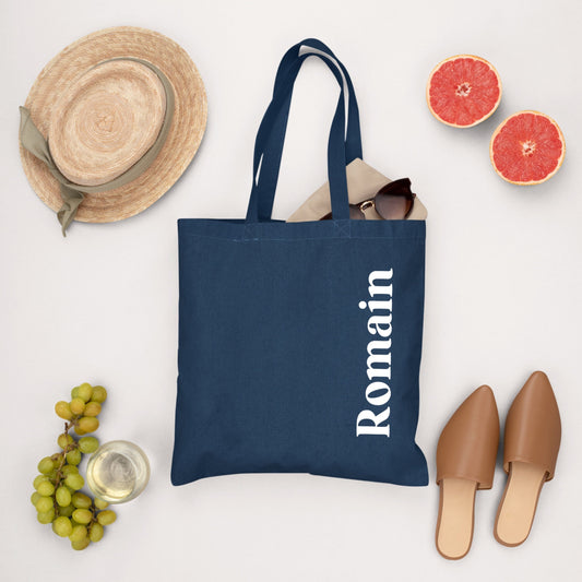 Tote bag prénom, Sac en tissu personnalisé