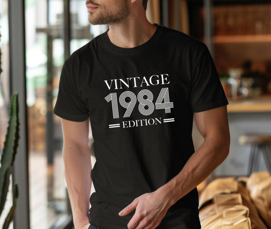 T-shirt personnalisé année de naissance, cadeau anniversaire, fête anniversaire, vintage edition, T-shirts populaires