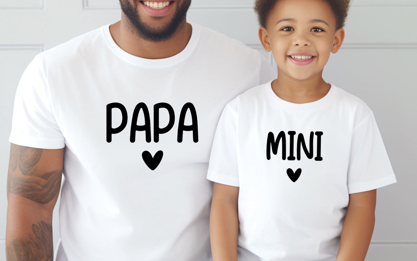 T-shirt papa personnalisé, T-shirt Papa et Moi, Papa et enfant assorti, Idée cadeau fête des pères
