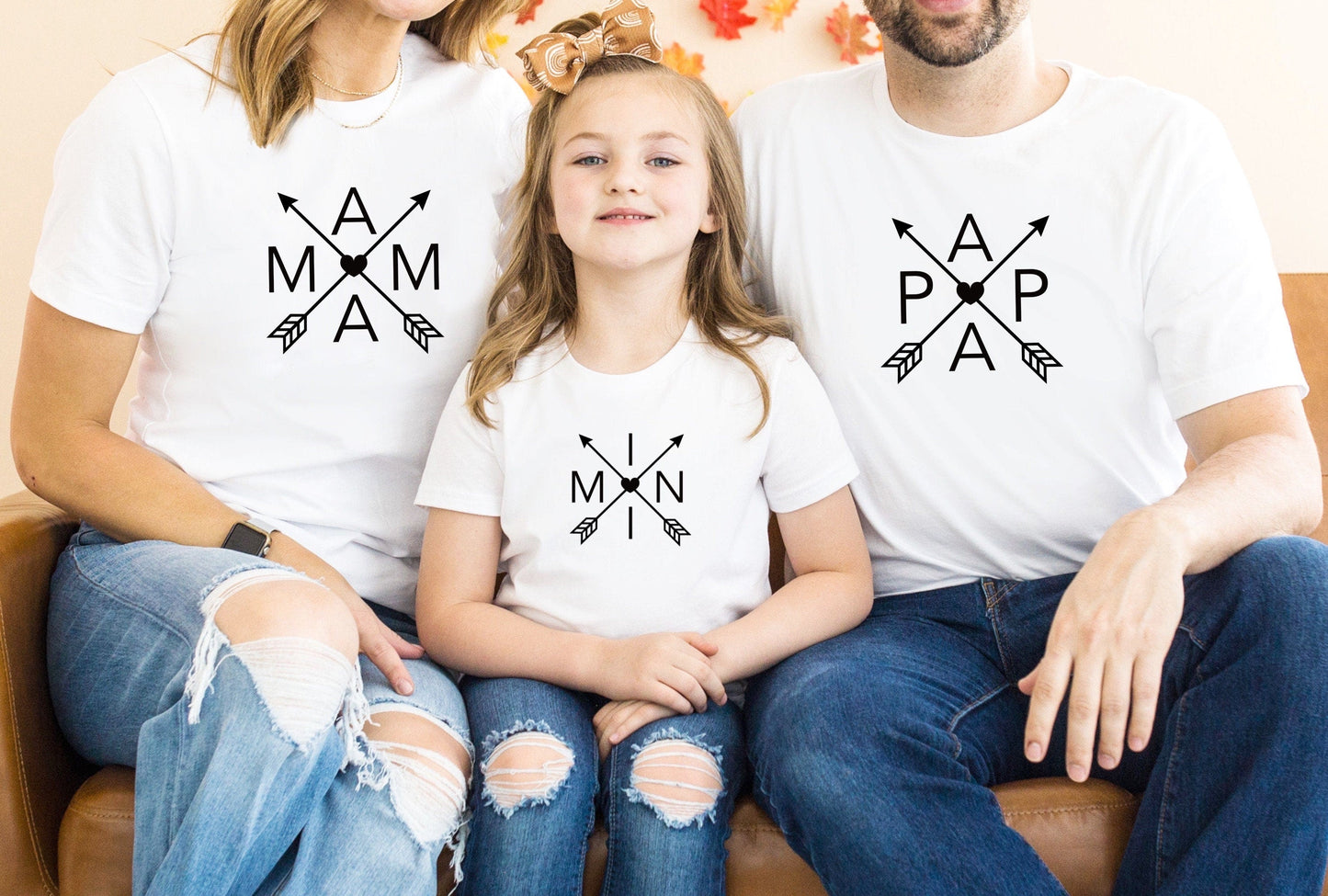 T-shirt assorti, Cadeau famille personnalisé, Ensemble famille