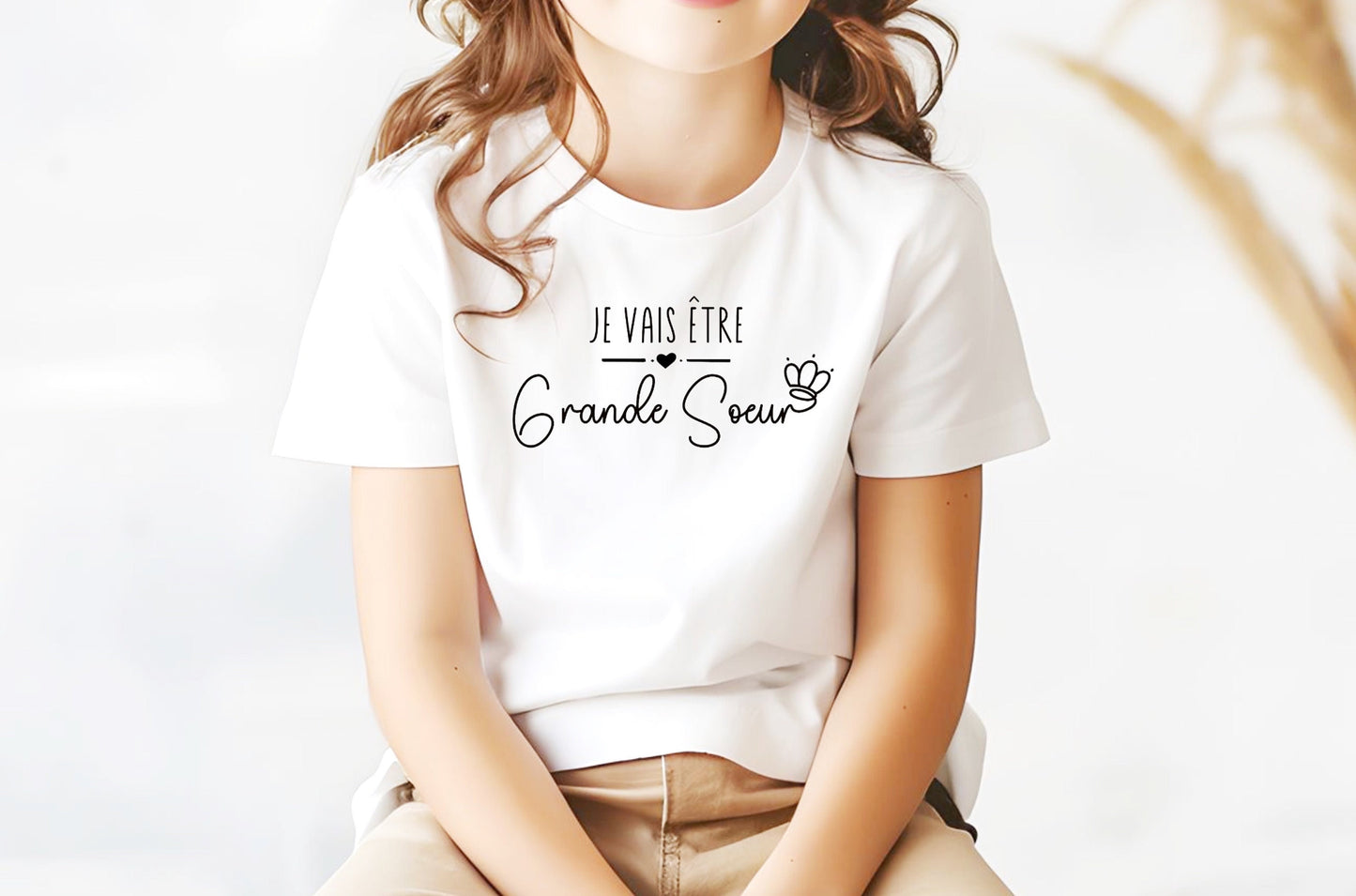 T-shirt future grande soeur, Annonce grossesse, Bientôt grande soeur, T-shirt enfant je vais être grande soeur