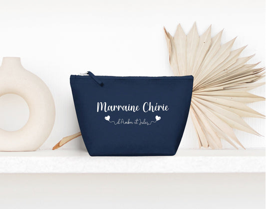 Trousse de maquillage personnalisée, Cadeau marraine