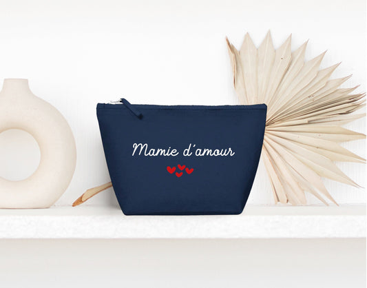 Pochette personnalisée, Trousse personnalisée, Trousse de maquillage personnalisée, fêtes des grand mères