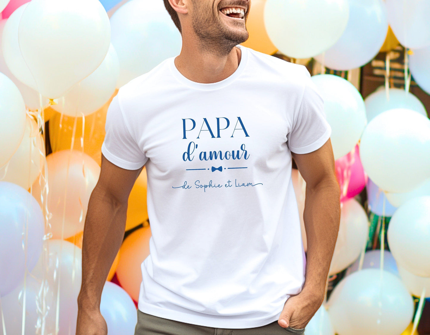 T-shirt Papa personnalisé , Cadeau Papa, Papa d'amour